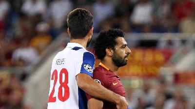 Felipe durante la sfida all'Olimpico contro la Roma