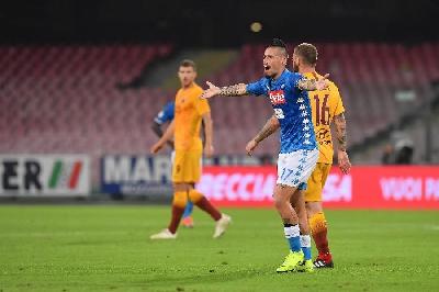 Marek Hamsik in azione contro la Roma