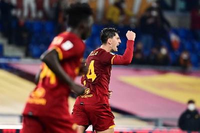 Kumbulla esulta dopo il gol del pareggio contro il Lecce (Getty Images)