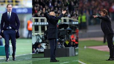 Allegri, Spalletti e Conte ballano il valzer delle panchine