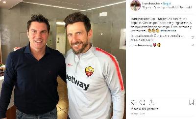 Leandro Cufre in compagnia di Eusebio Di Francesco