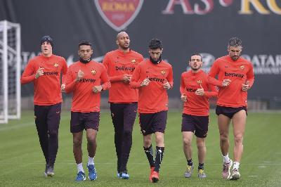 La Roma in allenamento