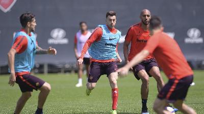 La squadra si allena a Trigoria