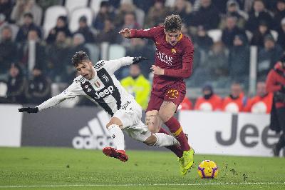 Zaniolo a contrasto nella gara d'andata