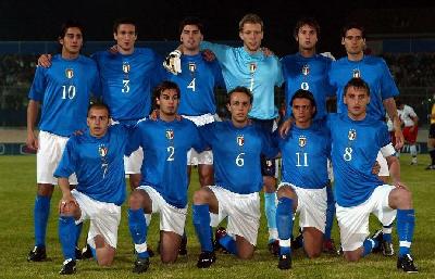 La Nazionale Under 21 in cui c'erano anche De Rossi, Pepe e Bovo