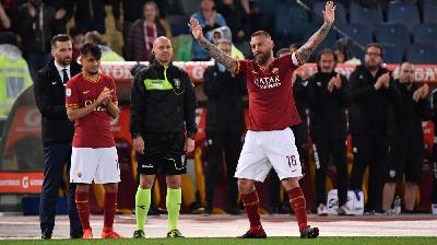 De Rossi lascia il campo in Roma-Parma