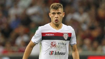 Nicolò Barella, centrocampista del Cagliari, attualmente impegnato nell'Europeo Under 21