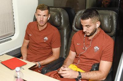 Edin Dzeko e Kostas Manolas
