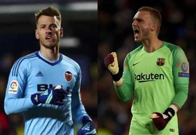 Norberto Murara Neto e Jasper Cillessen