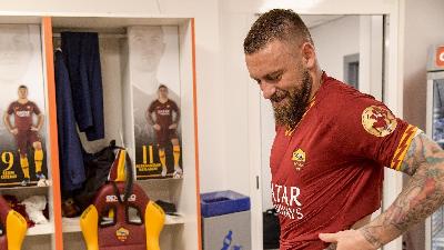De Rossi nell'ultimo giorno con la maglia della Roma