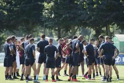 La Roma in ritiro a Trigoria