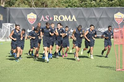 La Roma si allena a Trigoria
