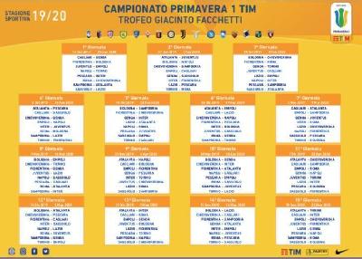 Il calendario della stagione 2019/2020 della Primavera