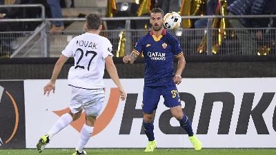 Spinazzola in azione contro il Wolfsberger