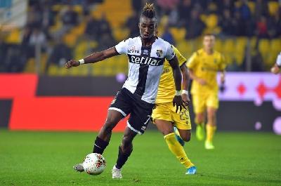 Karamoh in azione durante Parma-Verona