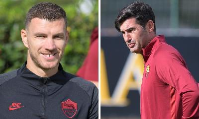FOTO - Verso l'Europa League con il sorriso di Dzeko e la concentrazione di Fonseca FOTO - Verso l'Europa League con il sorriso di Dzeko e la concentrazione di Fonseca