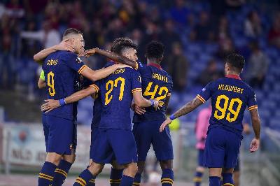 La Roma nella gara d'andata contro il Bakasheir