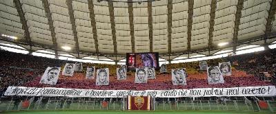 La coreografia della Curva Sud in occasione del derby Roma-Lazio 2-2 della stagione 2014/15