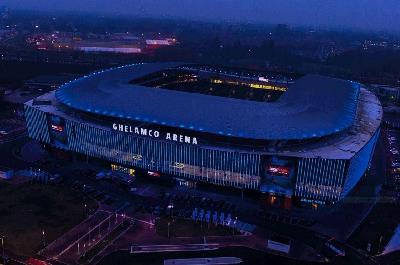 La Ghemelco Arena di Gand, dove si giocherà Gent-Roma di giovedì in Europa League