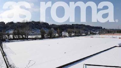 In foto, Trigoria sotto la neve nel 2012