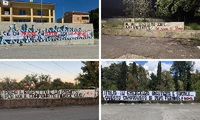 FOTO - Roma, la protesta ultras contro la ripresa: FOTO - Roma, la protesta ultras contro la ripresa: