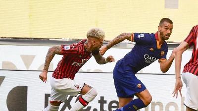 Leonardo Spinazzola contro il Milan