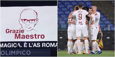 FOTO - La Roma torna alla vittoria nella notte di Ennio Morricone FOTO - La Roma torna alla vittoria nella notte di Ennio Morricone