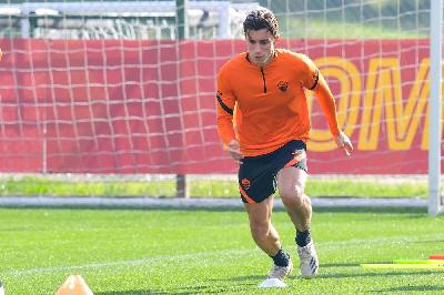Riccardo Calafiori a Trigoria