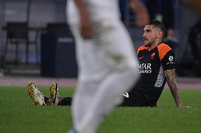 Lorenzo Pellegrini nella gara con il Sassuolo