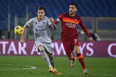 Lorenzo Pellegrini durante Roma-Verona