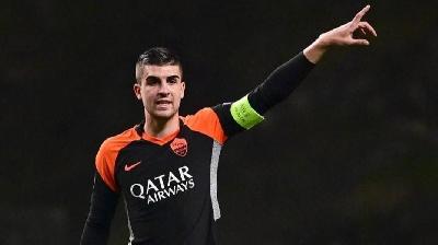 Gianluca Mancini in Braga-Roma