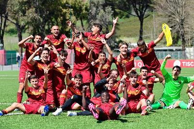I festeggiamenti della Roma Under 18