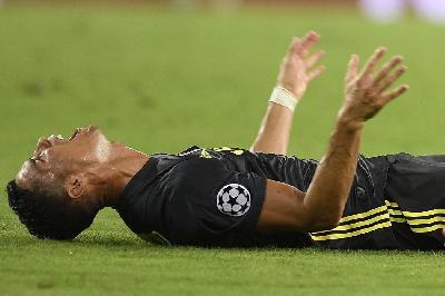 Ronaldo dopo l'espulsione