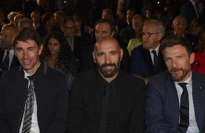 Massara, Monchi e Di Francesco al Colosseo