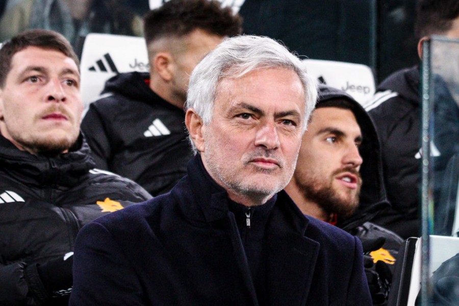 José Mourinho sugli spalti dell'Allianz Stadium