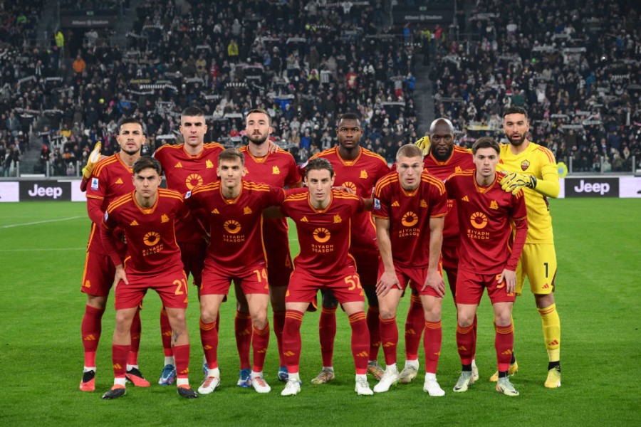 I giocatori della Roma all'Allianz Stadium