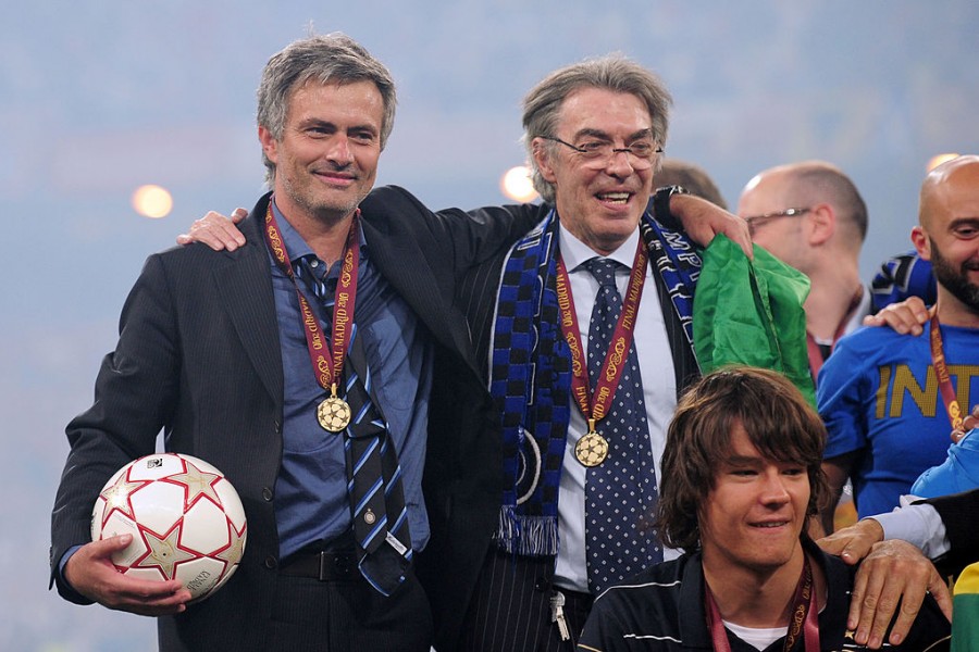 Massimo Moratti e José Mourinho 