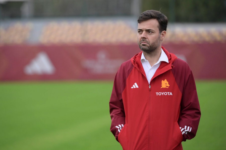 Pinto durante un allenamento della Roma