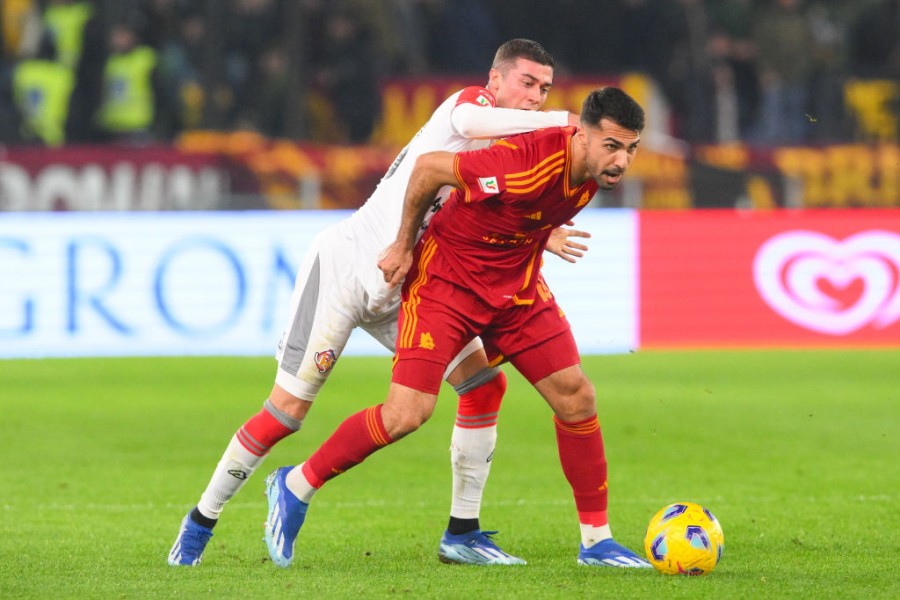 Celik in azione con la maglia della Roma