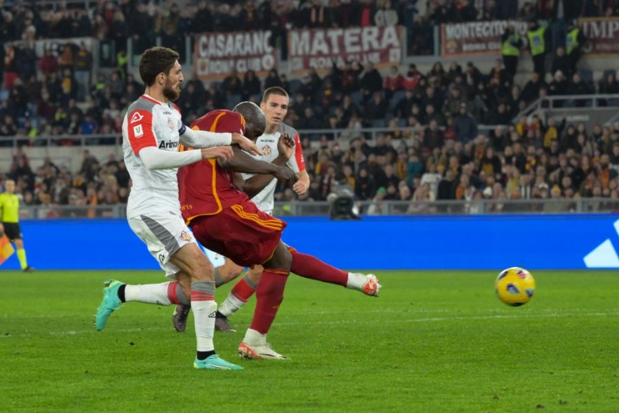 Lukaku al momento del gol contro la Cremonese