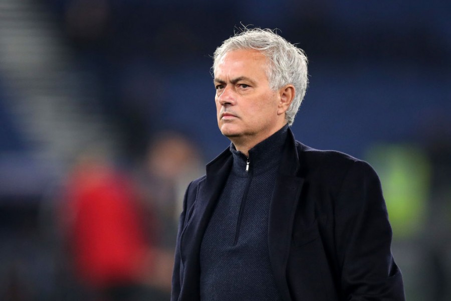 Mourinho durante una partita della Roma