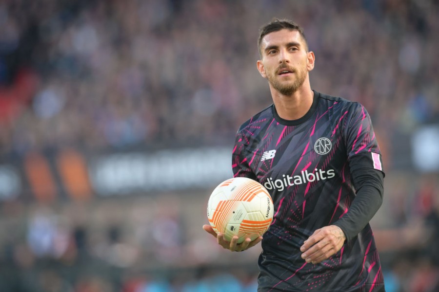 Lorenzo Pellegrini in azione contro il Feyenoord