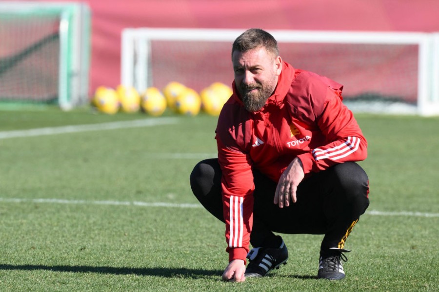 De Rossi durante un allenamento della Roma