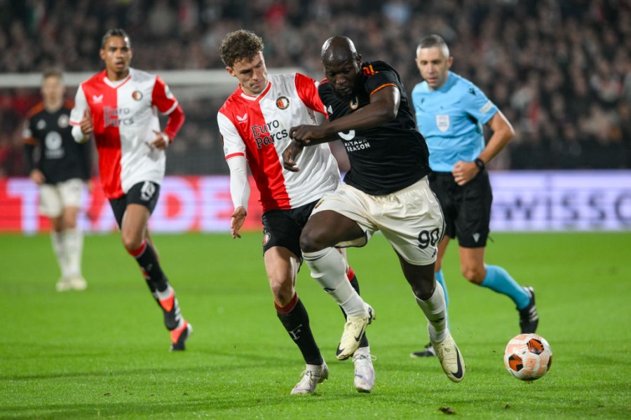 Lukaku in azione contro il Feyenoord