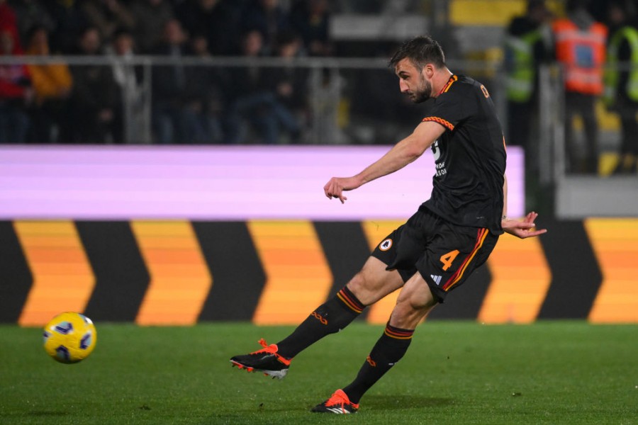 Cristante in campo con la Roma