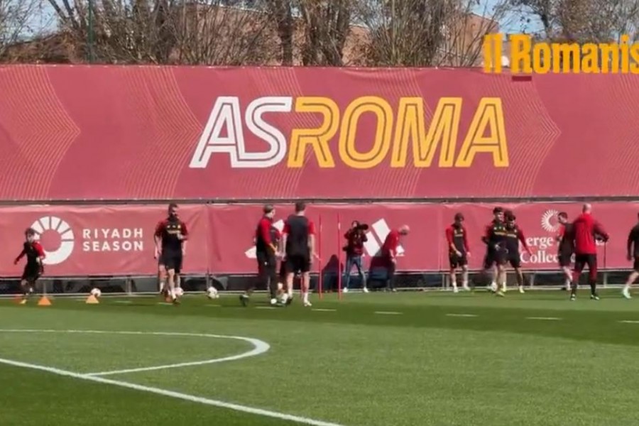 La squadra si allena a Trigoria