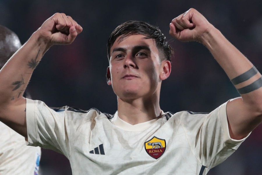 L'esultanza di Dybala dopo il gol segnato contro il Monza