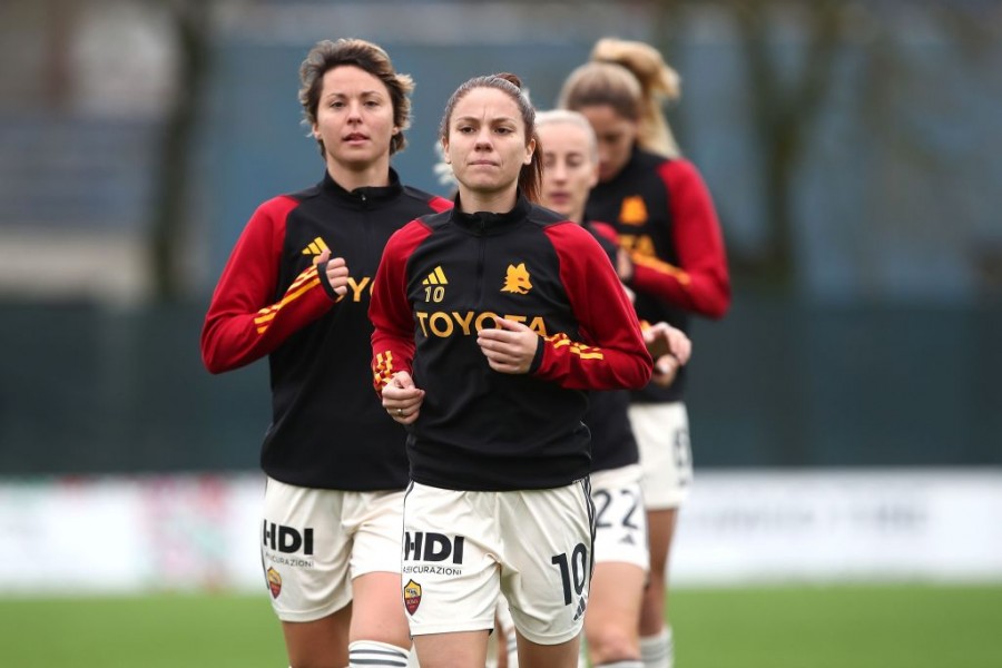 Roma Femminile durante l'allenamento