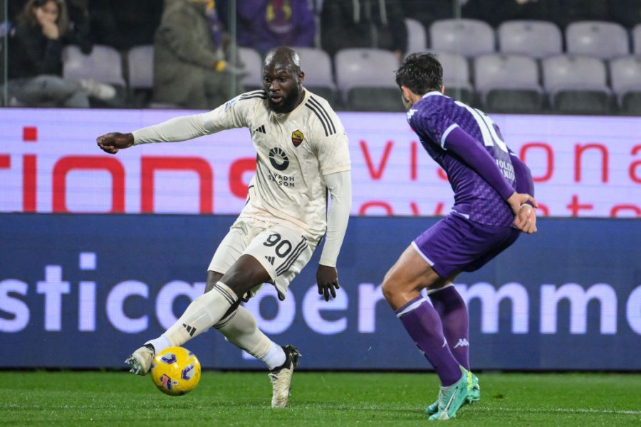 Romelu Lukaku in campo contro la Fiorentina