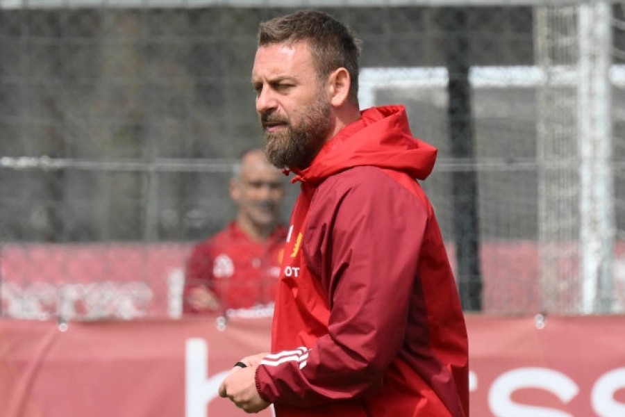 De Rossi durante l'allenamento di ieri